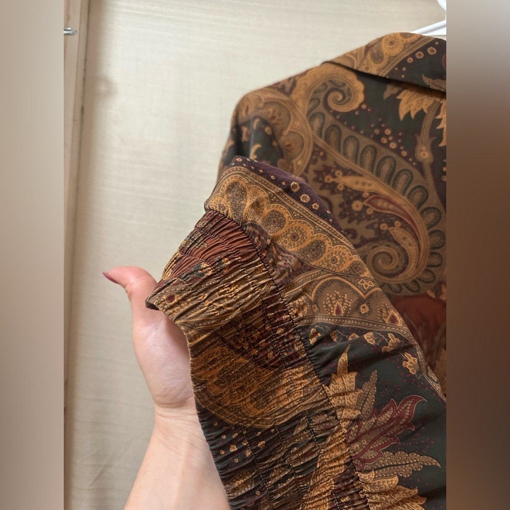 Vintage 90s Peter Nygård 100% Silk Paisley Jacket Size 4 Retro 80s 90s - Picture 7 of 7